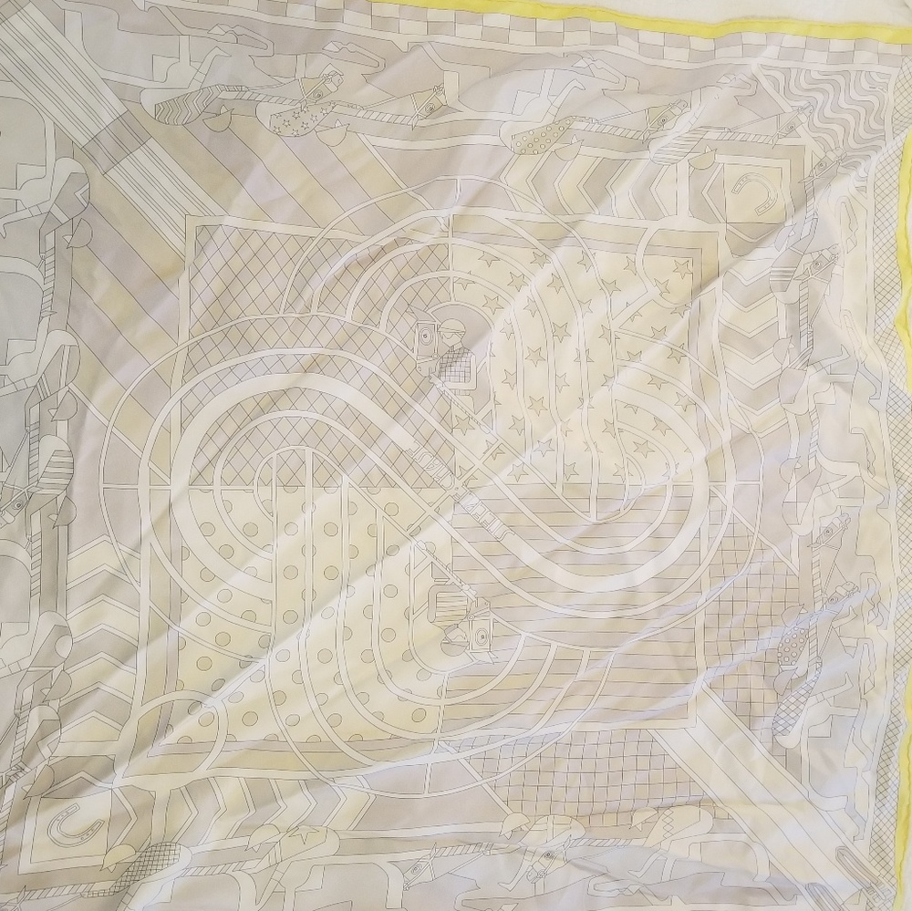 Hermes large silk scarf